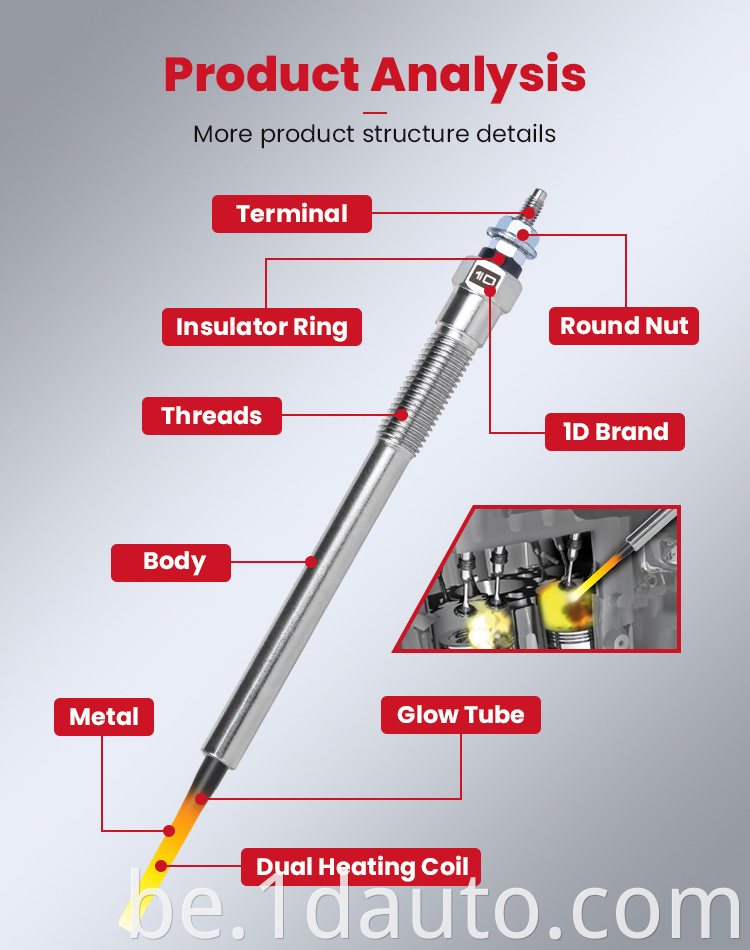 Diesel Engines Glow plug for Toyota 1D brand